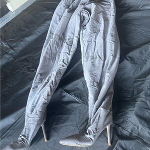 Fashion Nova Gray Over the Knee Boots